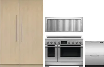 5 Piece Package Includes Refrigerator, Freezer, Range, Hood And Dishwasher